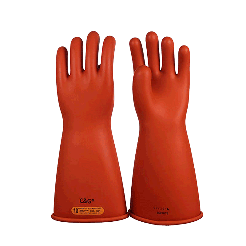 4级绝缘手套橘色直筒款